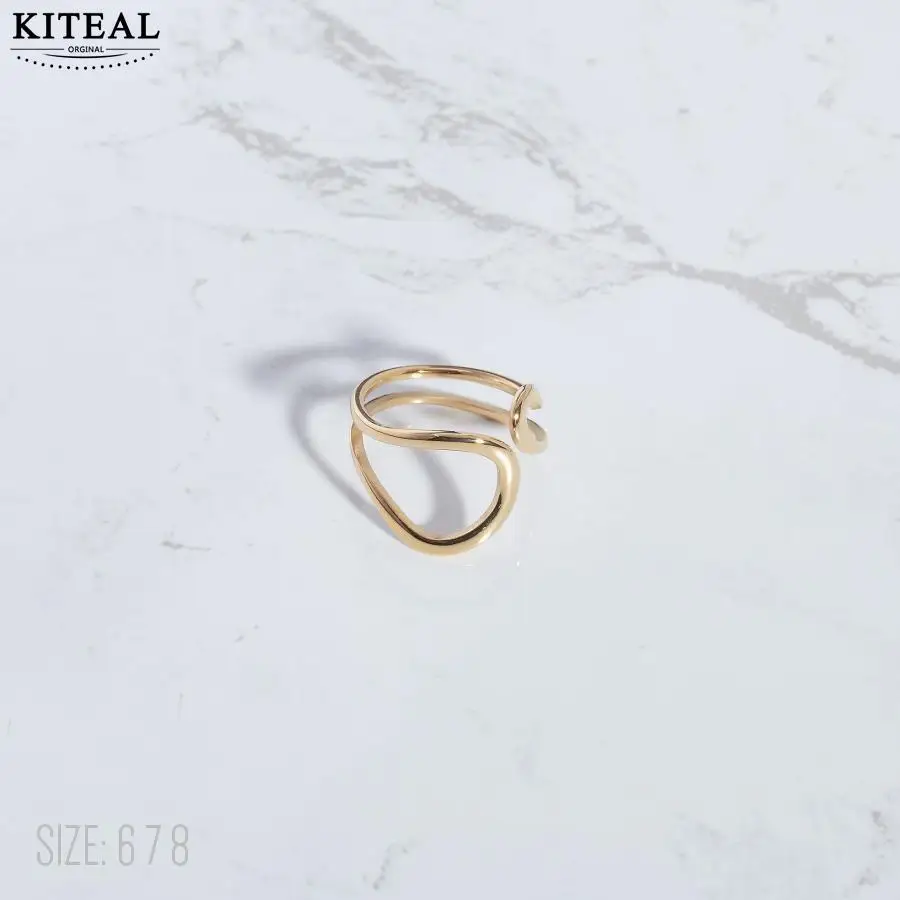 Новинка красивое модное обручальное кольцо KITEAL золотого цвета для девушек