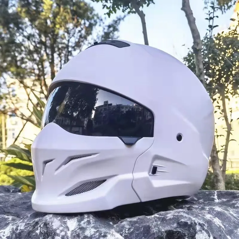 2021 New Retro Motorcycle Helmet Cascos Moto Locomotive Personality Multi-purpose Combination Helmet Half Helmet