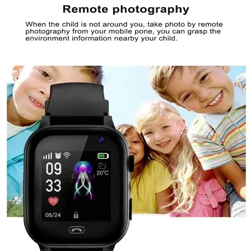 Фото Детские умные часы , 4G, GPS, местоположение, видеозвонок, SOS с камерой SIM-карты, водонепроницаемые часы для обновлений для мальчиков и девочек, 2025Новинка №2