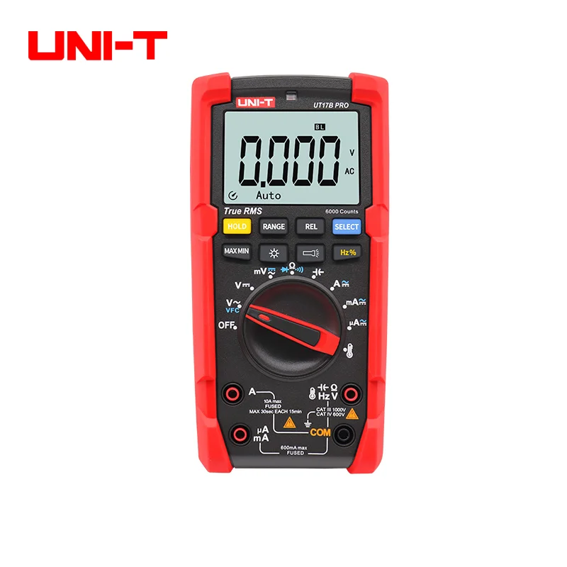 Uni-t Ut15b Pro Ut17b Pro Ut18b Pro Verdadeiro Rms Multímetro Substituto para Fluke 15b Mais 17b Mais 18b Mais Medidor de Resistor do Capacitor Anti-queimadura.