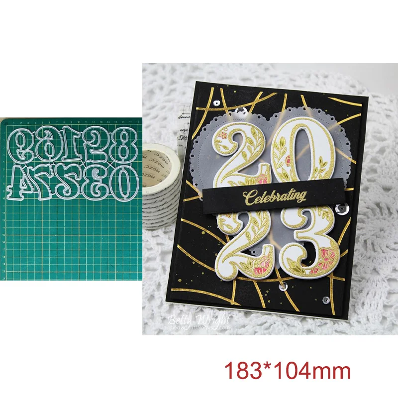 

2023 ремесла металлические стальные Вырубные штампы новые номера 0-9 декоративный трафарет для «сделай сам» скрапбукинг бумага/фото карты тиснение штампы