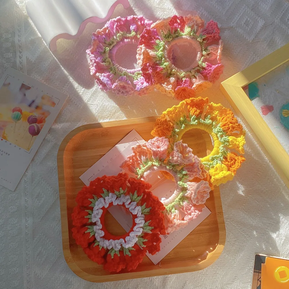 Модные резинки для волос Flores Convallariae с цветком эластичные красочные вязаные
