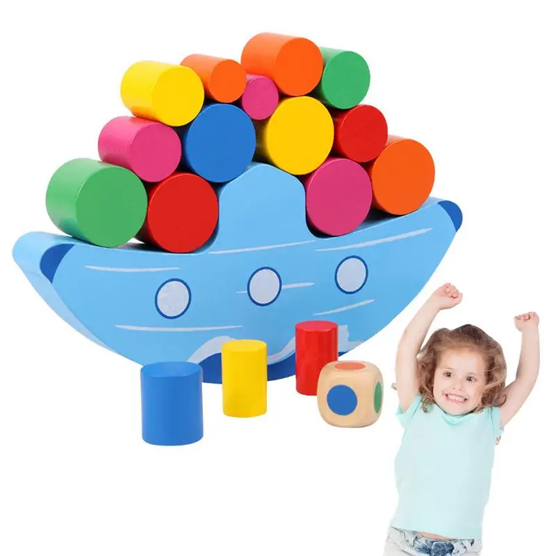 

Wooden Stacking Blocks Toy Funny Sensory Toy Building Block For Kids Creative Kid Funny Toys For Toddler Boys Girls Kids Adults
