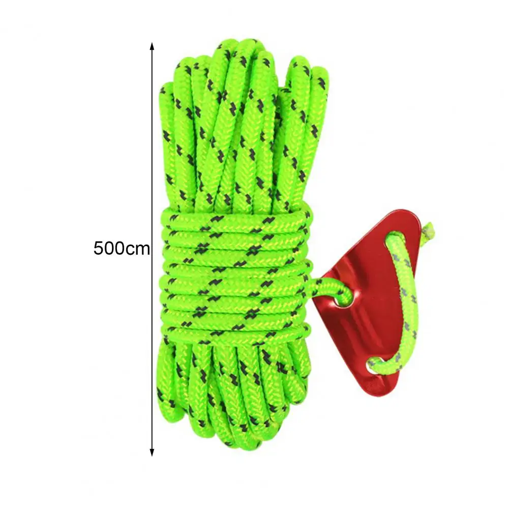 

5 м, мягкая походная веревка, нейлон, высокая прочность, застежки с тремя отверстиями, высокояркие тросы, веревки для палатки, фиксированная палатка