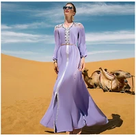 ramadan eid mubarak caftan marocain de soiree dubai evening dresses abaya turkey islam muslim long dress for women robe femme