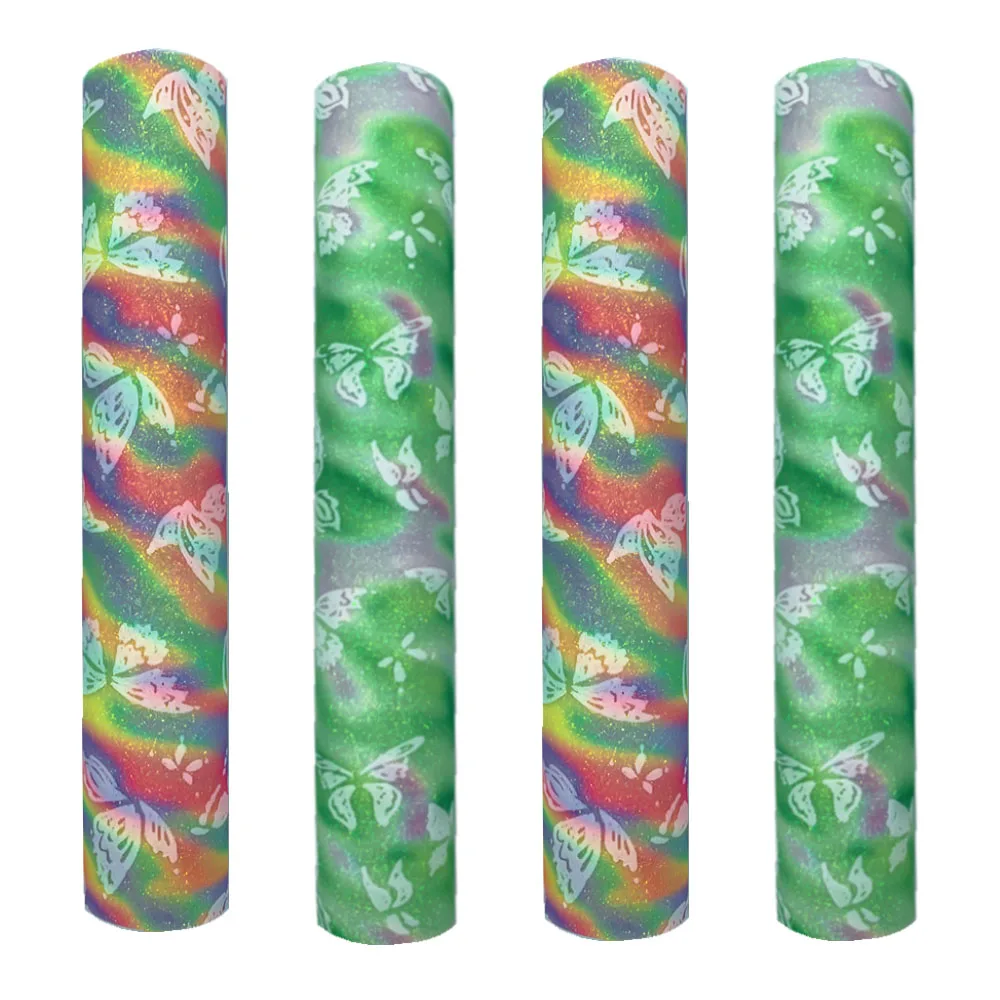 Ткань Из Искусственной Кожи 20x120 См Бабочка Радуга Блестящий Материал сделай Сам