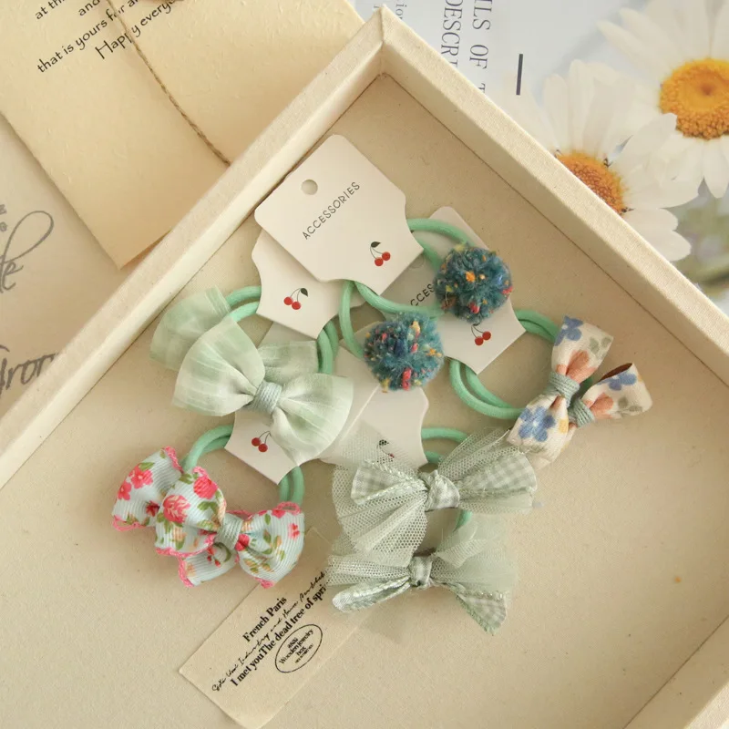 5 пар/компл. детские повязки на голову винтажные коричневые эластичные ленты для