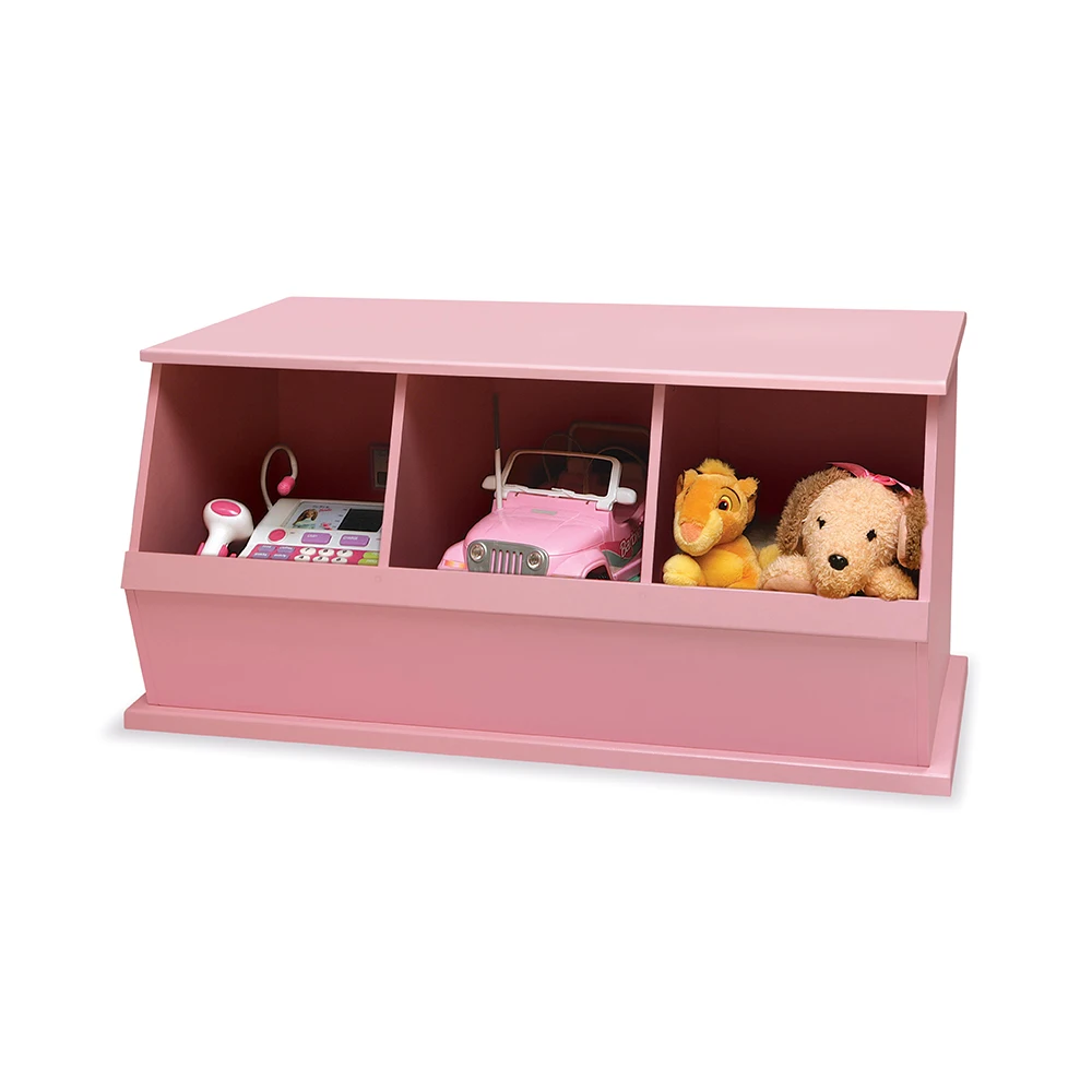 Badger Basket Three Bin Storage Cubby - Pink