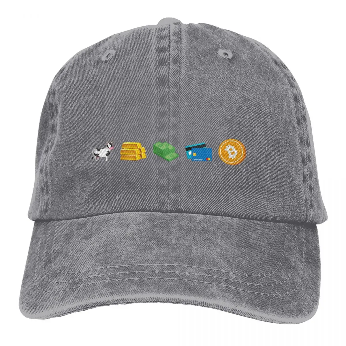 

Pure Color Dad Hats Gold COINS Women's Hat Sun Visor Baseball Caps The Evolution Of Money Bitcoin Btc Peaked Cap