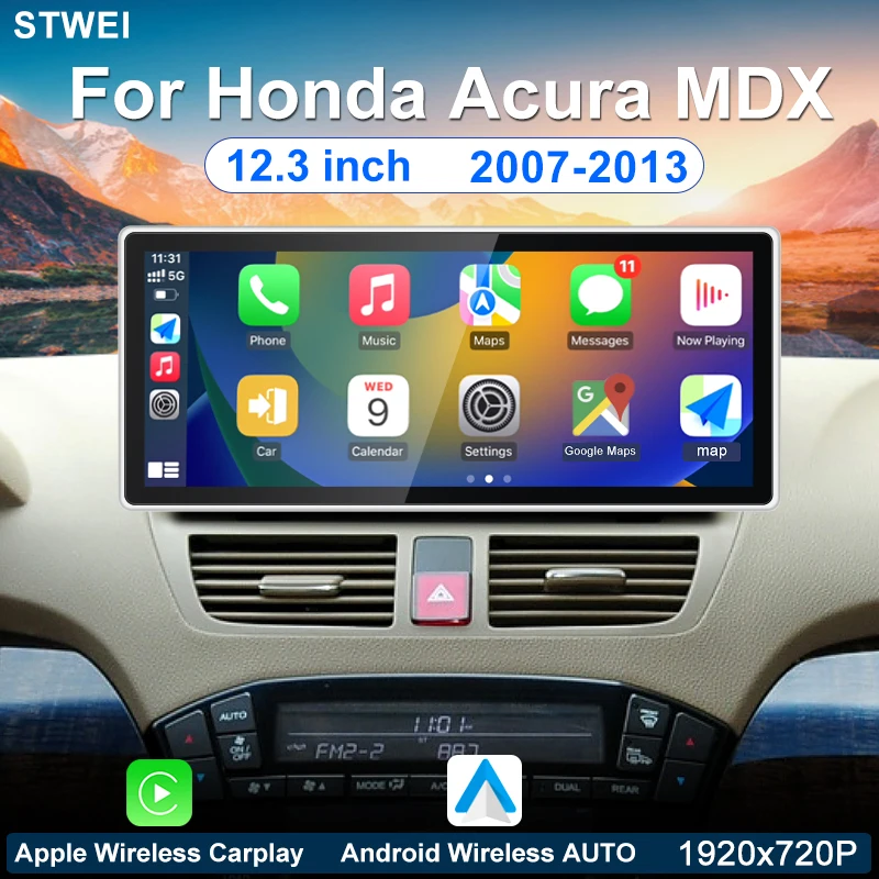 Автомагнитола для Honda Acura MDX 2007-2013 мультимедийный видеоплеер стерео 12 3 дюйма Android