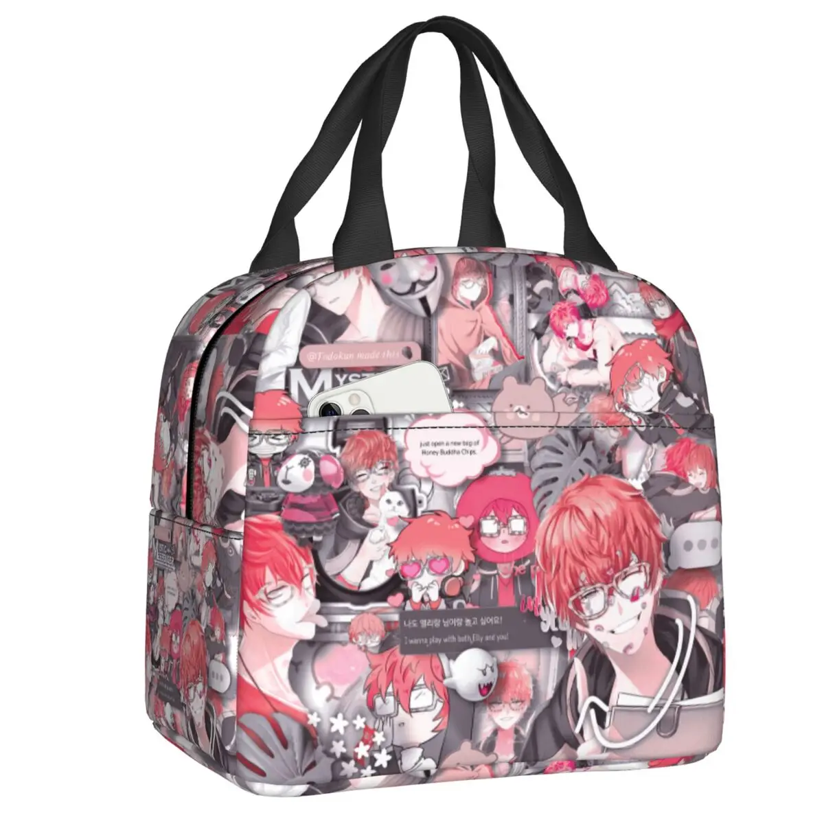 

Mystic Messenger Collage Insulated Lunch Bag for Women Reusable Thermal Cooler Lunch Box Work School Picnic Food Container Bags