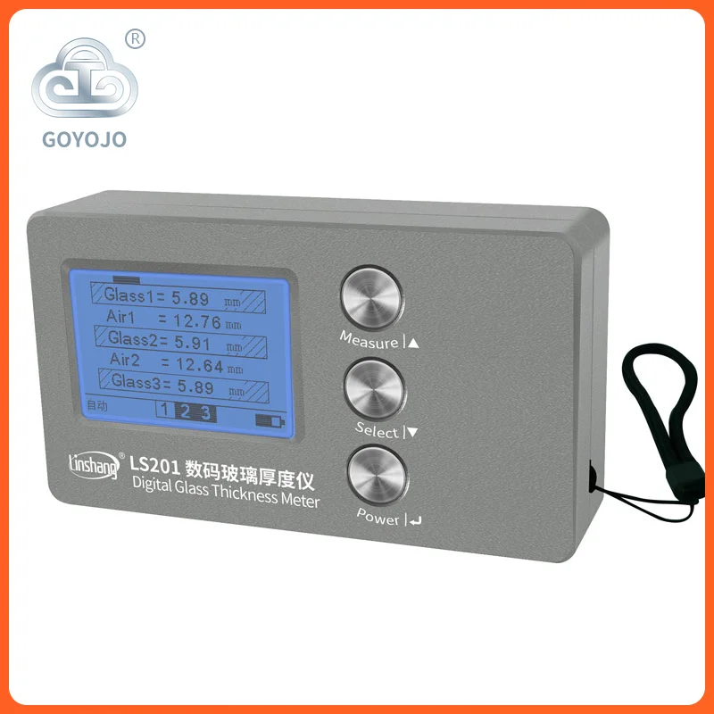 

LS201 Digital Glass Thickness Meter single side laser measure insulated double triple pane glass air space IG thickness