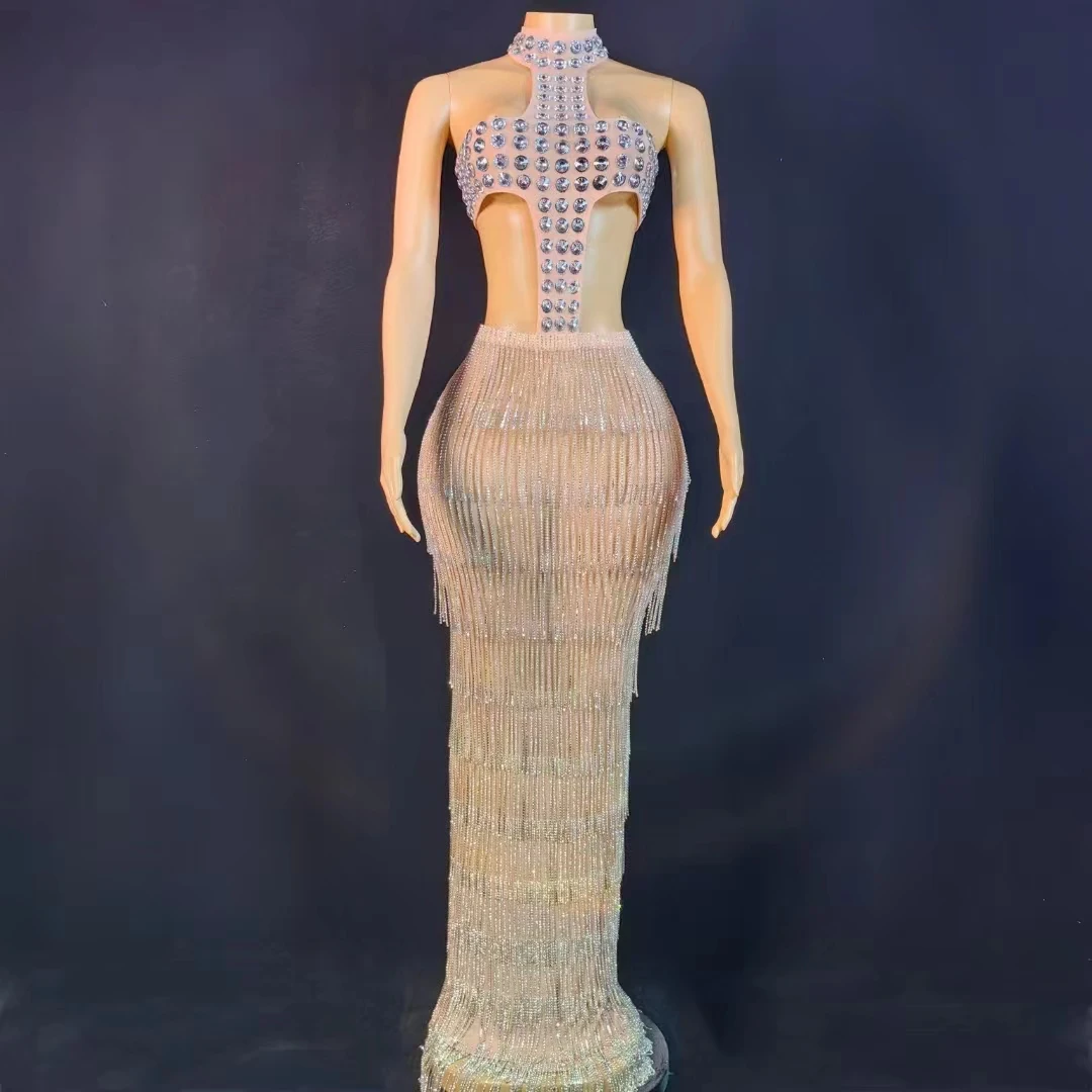 

Роскошное длинное серебристое платье с открытой спиной, украшенное кристаллами, платье для вечеринки, дня рождения, празднования свадьбы, фотосессии