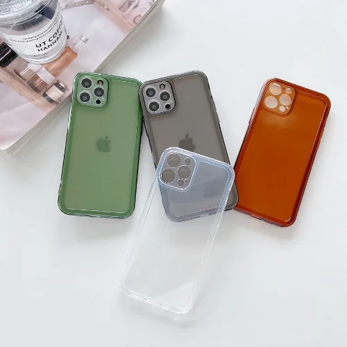 

Luxury Transparent Soft Silicone Cell Phone Case For iPhone 11 12 Mini Pro Max X XS MAX XR 7 8 Plus SE2020 Shockproof Back Cover