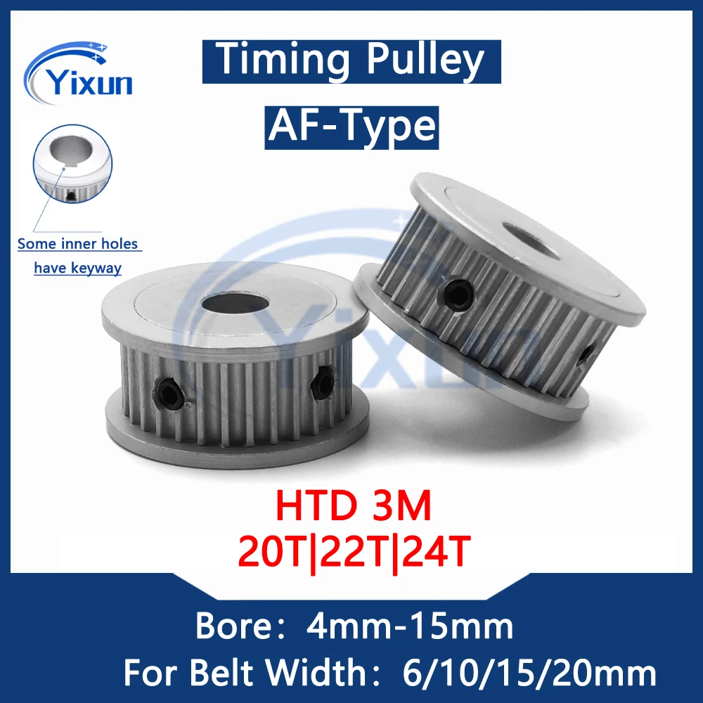 Зубчатый Шкив HTD 3M 20T 22T 24 зубца с отверстием 4/5/6/6.35/8/10/12/15 мм подходящая Ширина