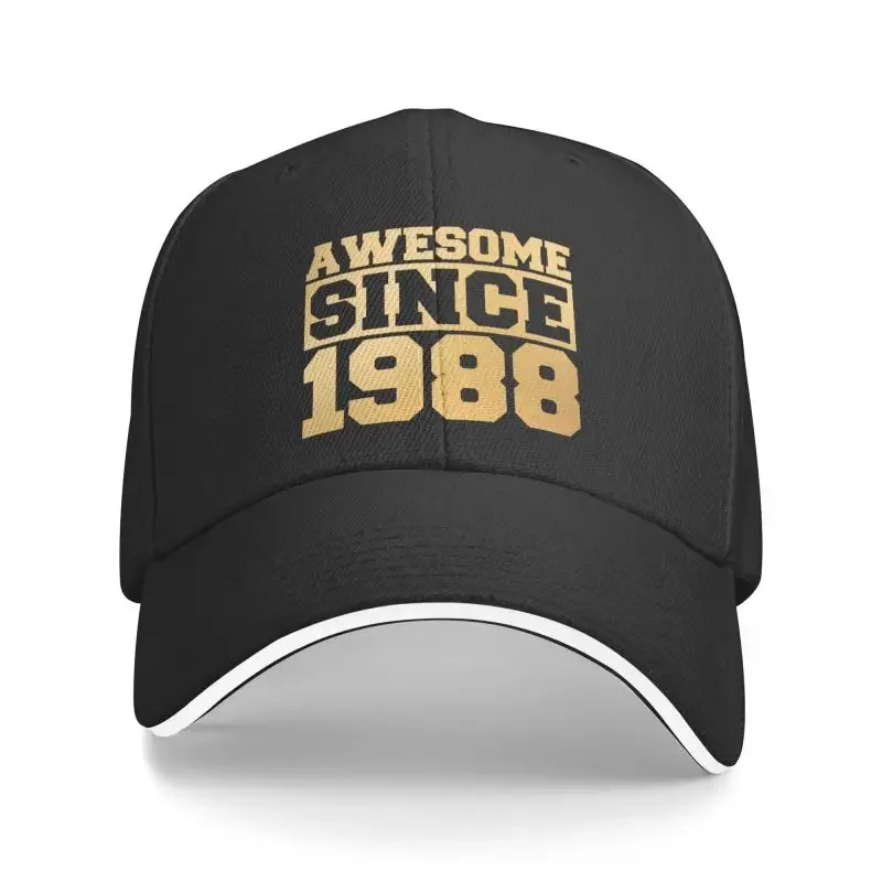 

Classic Gold Awesome Since 1988 Baseball Cap Women Men Breathable Dad Hat Outdoor