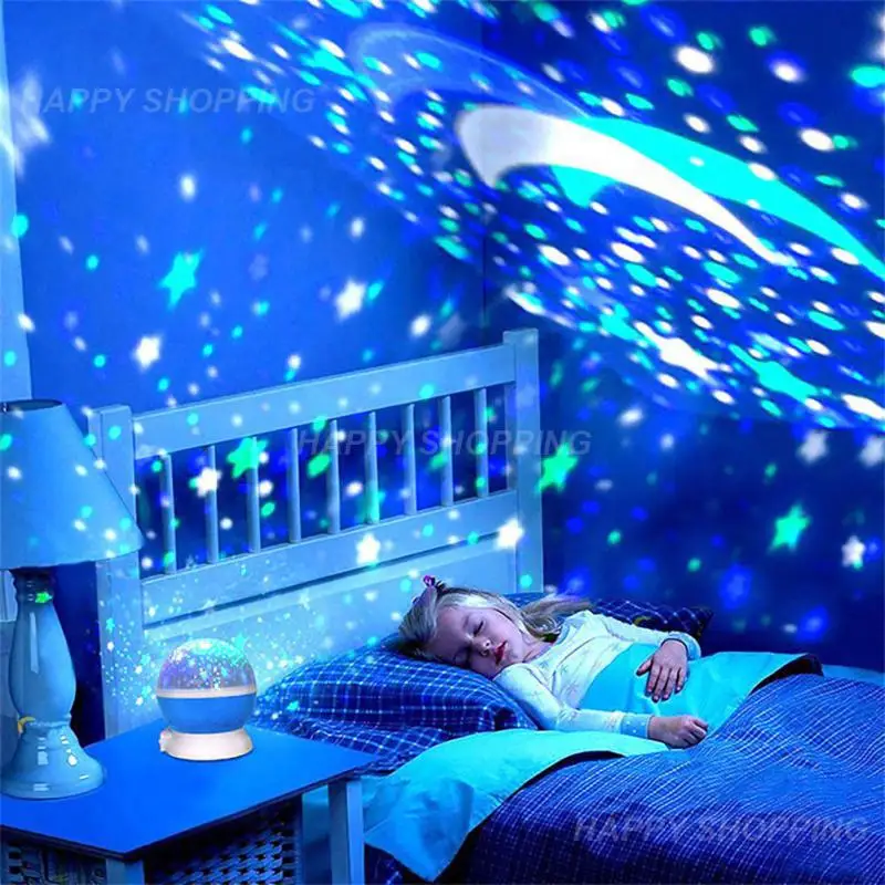 

Звездные ночные светильники для детской спальни планетарный вращающийся светильник в виде неба Луны Звездный светильник для детей подарок для детей Популярная Настольная лампа
