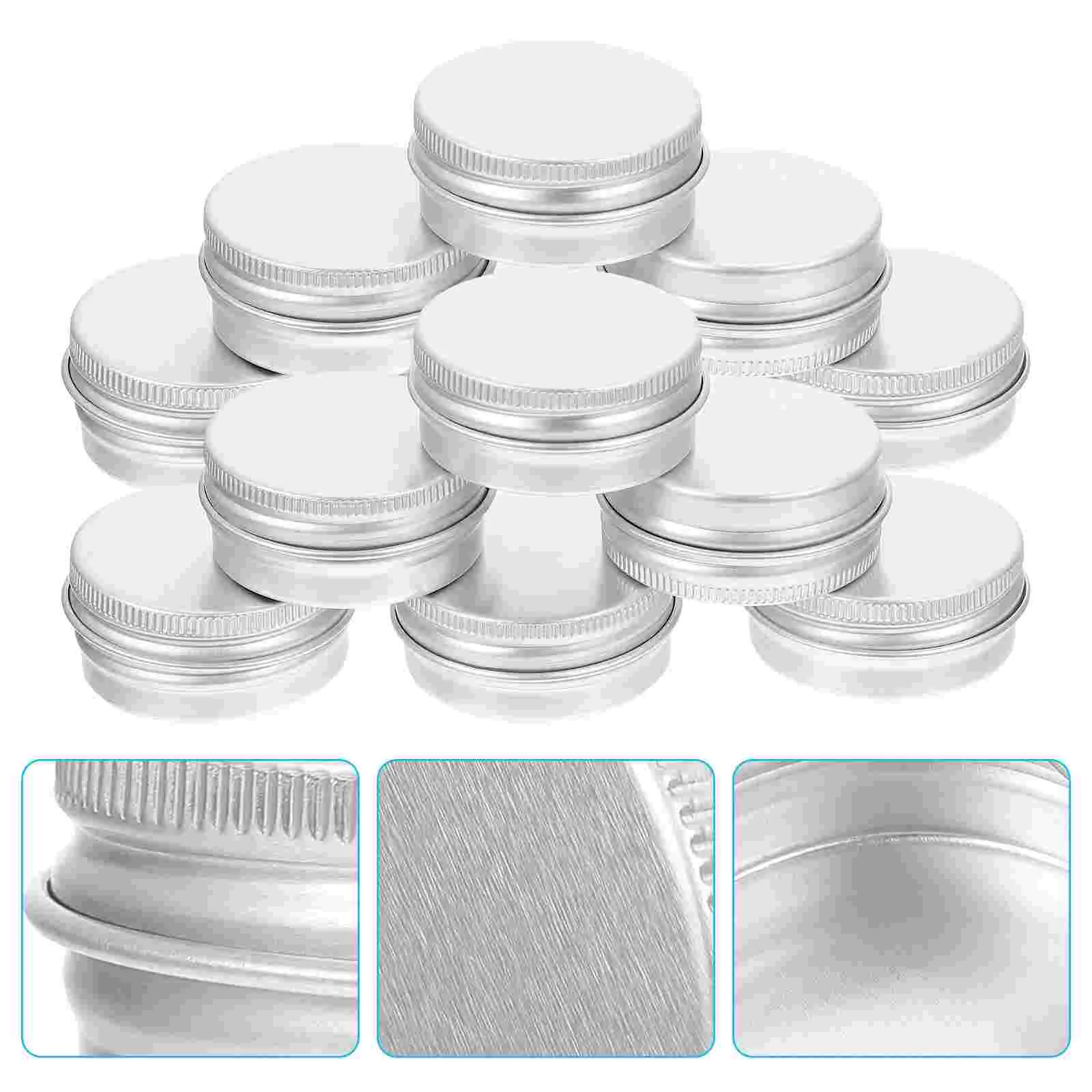 

Tinmetal Lids Round Tins Aluminum Storage Cans Lid Container Containers Box Jarsscrew Empty Jar Cream Holder Travel Refillable