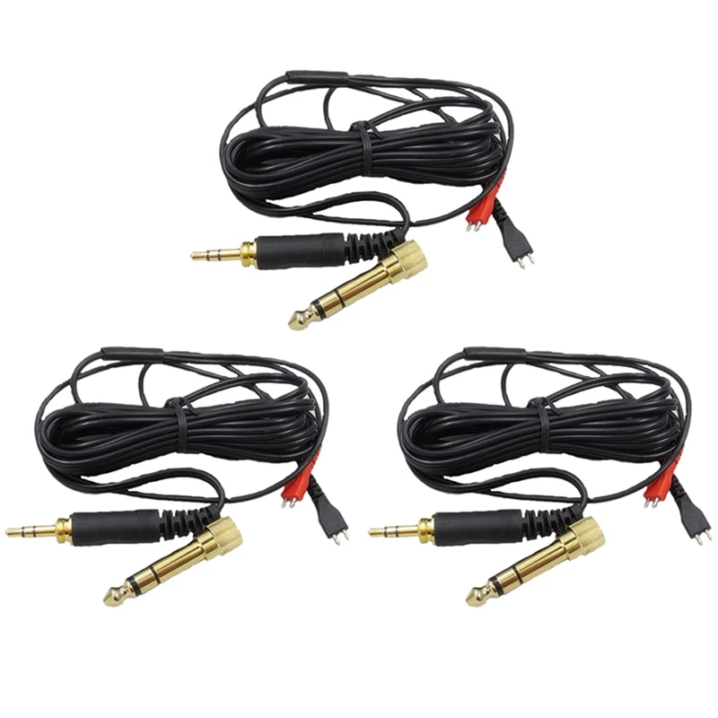

3X Replacement Audio Cable For Sennheiser HD25 HD25-1 HD25-1 II HD25-C HD25-13 HD 25 HD600 HD650 Headphones