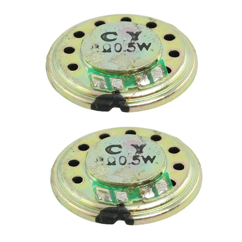 

2X 8 Ohm 0.5W 20Mm Dia. Round Slim Internal Magnet Speaker For Toys