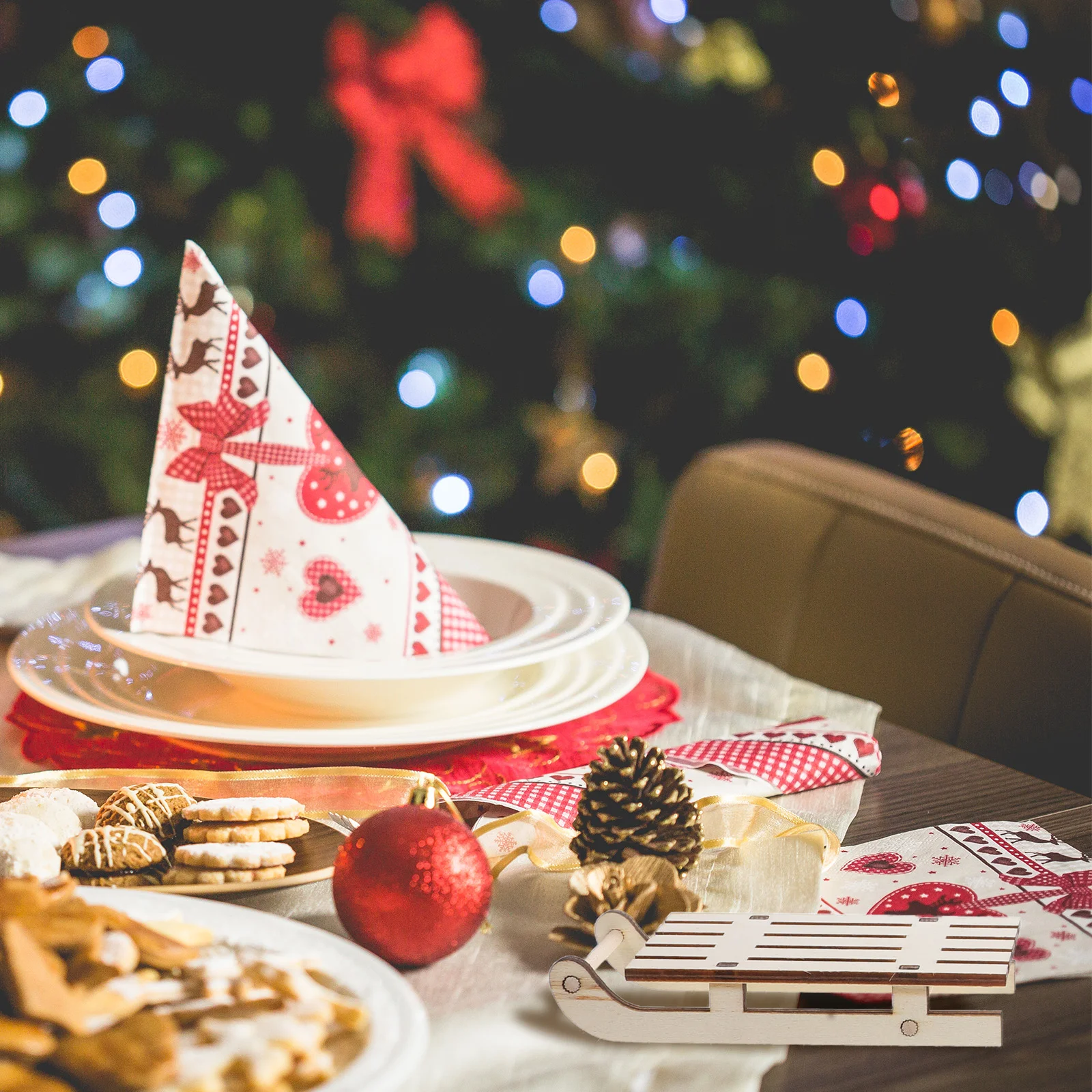 Мини-сани прозрачные акриловые шестиугольные сиденья для карточек свадебный