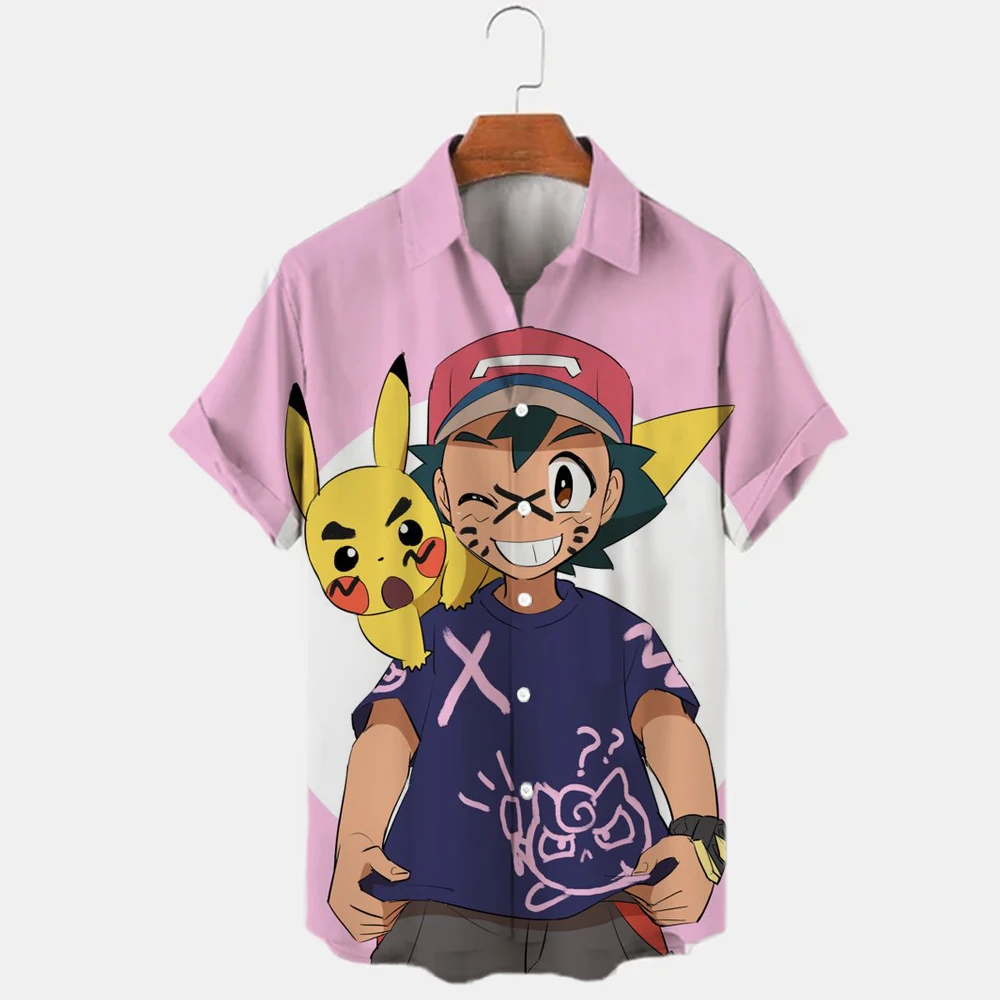 2022 Vintage T Shirts Men Ladies Shirts Mens 3d Pikachu Graphic Print Cool Classic Art Shirts Summer Crew Top T Shirts images - 6