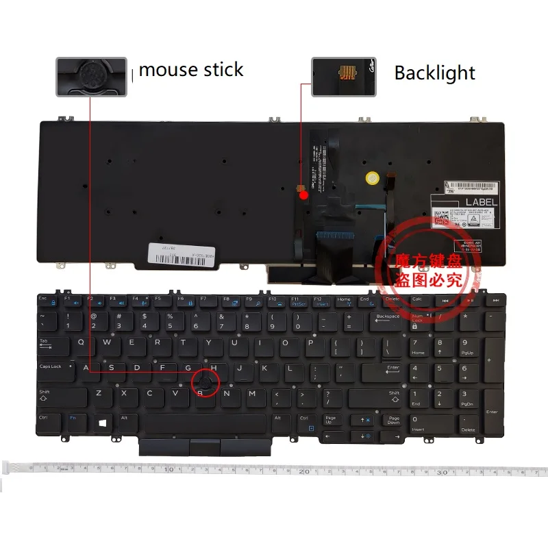 

New Laptop US Keyboard Backlight for Dell Precision 7530 7730 15-7530 E7530 M7530 7540 7730 7740