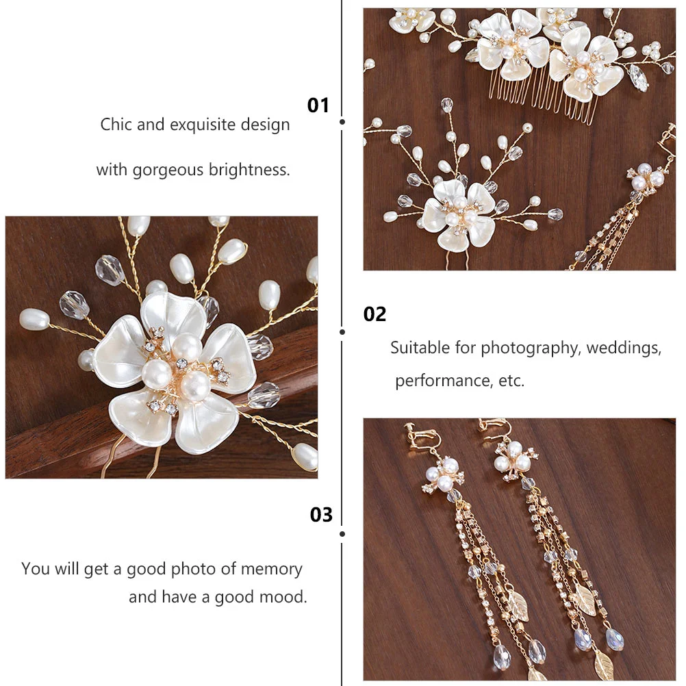 5 шт. элегантная расческа для волос реквизит фотографии серьги головной убор