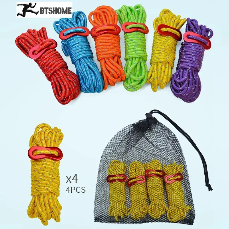 

50m x 4mm Reflective Guyline Outdoor Camping Tent Rope Runners Guy Line Cord Wire
