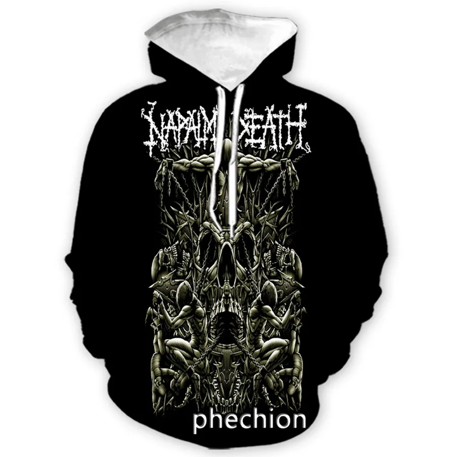 Phechion новинка Мужская/женская одежда Napalm Death с 3D принтом модная Толстовка длинным