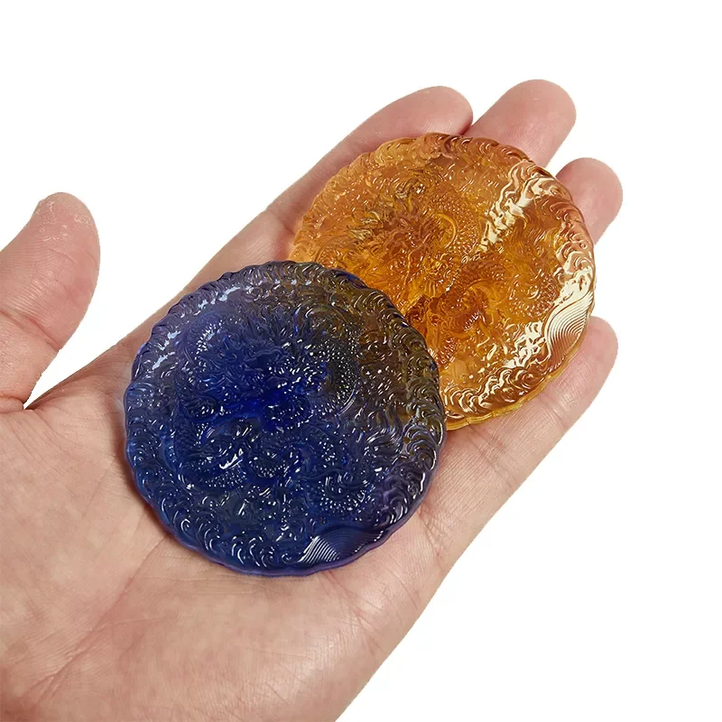 

King of Dragon Mandala Crystal Mani Stone Buddhist Offerings Mantra Supply Lucky Home Accessories