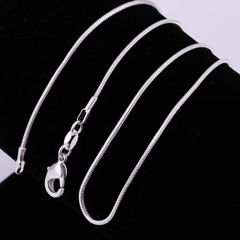 

DIWENFU 1MM Snake Bone Chain 40-45 Cm Necklace for Women Silver 925 Jewelry Bizuteria Naszyjnik Collares Mujer Necklace Women