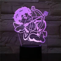 cupid goddess of love 3d lamp acrylic usb led night lights neon sign lamp christmas decorations for home bedroom birthday gifts