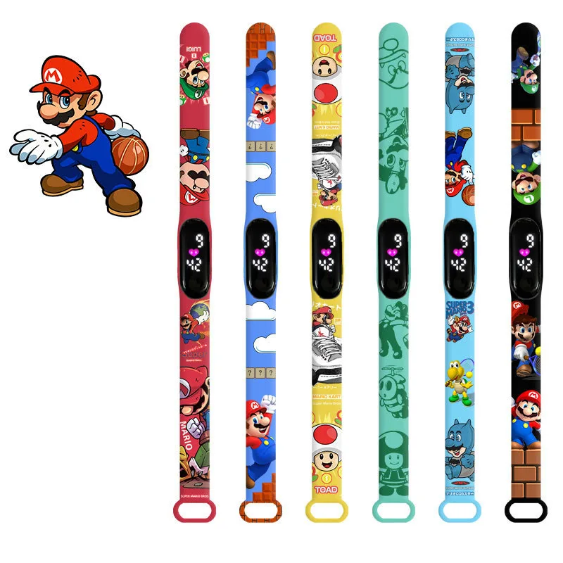 

Super Mario Watch Silicone Strap LED Luminous Movement Children's Outdoor Fashion Watch Watch strap+Movement 2+1