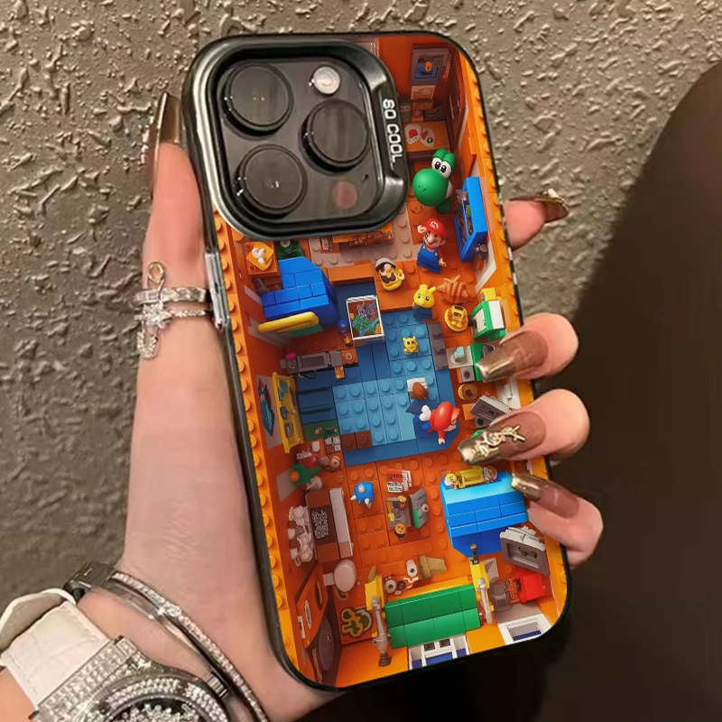 Роскошный чехол для телефона Building Block House M-Marios Xiaomi Redmi Note 9S 10 11 12 13 Pro Plus 4G 5G матовая