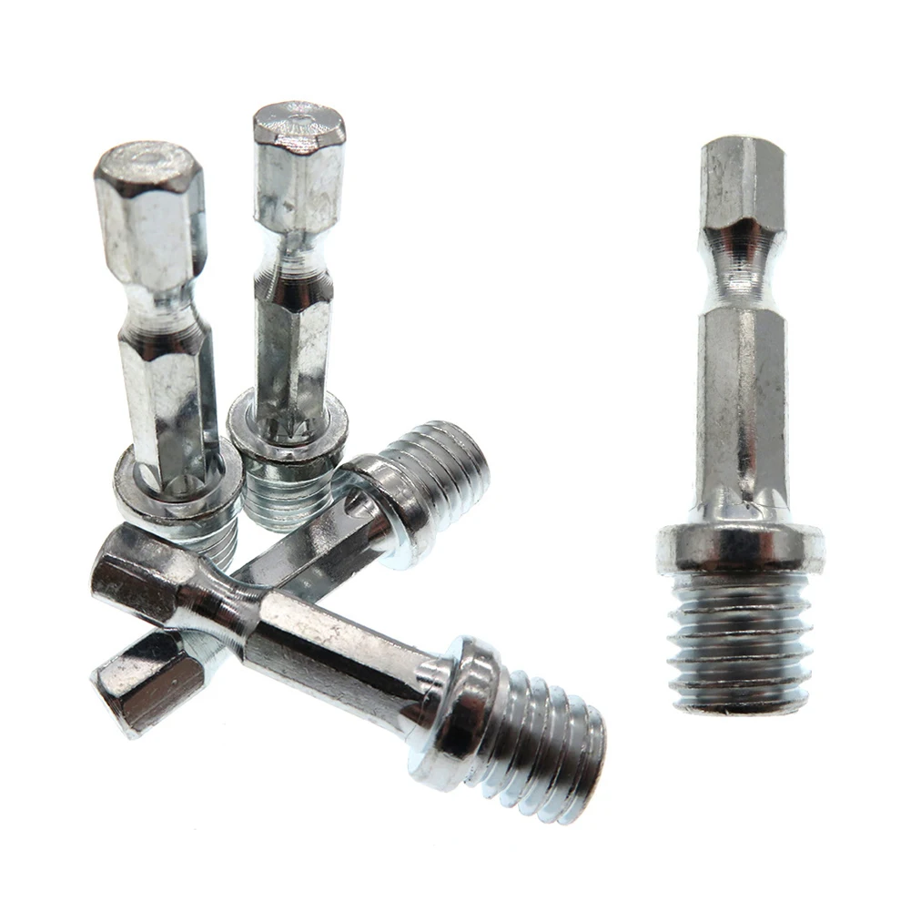 

10pcs 1/4inch Hex Shank Connecting Rod Adapter Drill Chuck Converter M10 Polishing Disc Connection Connector Tools