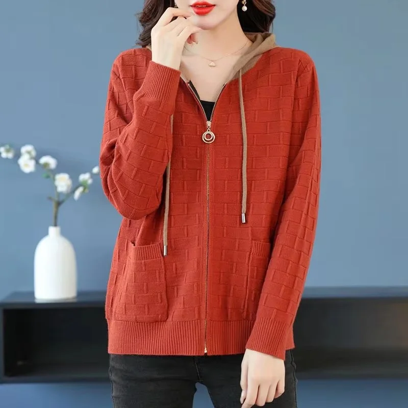 Весенне-осенний Новый Кардиган Женская вязаная куртка корейский короткий свитер