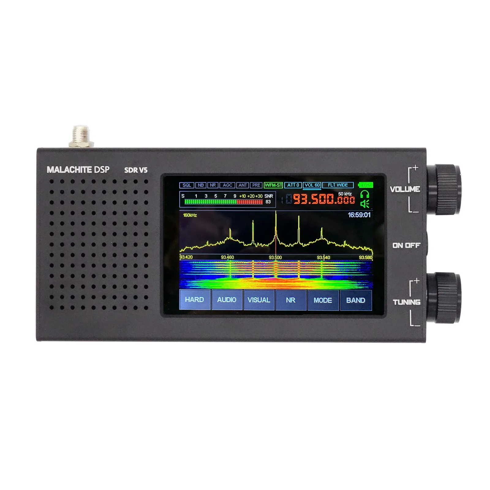 Фото Радиоприемник Malachite DSP SDR V5 |   Прошивка 1.10d, аккумулятор 5000 мАч, полный набор режимов AM CW SSB NFM WFM №2