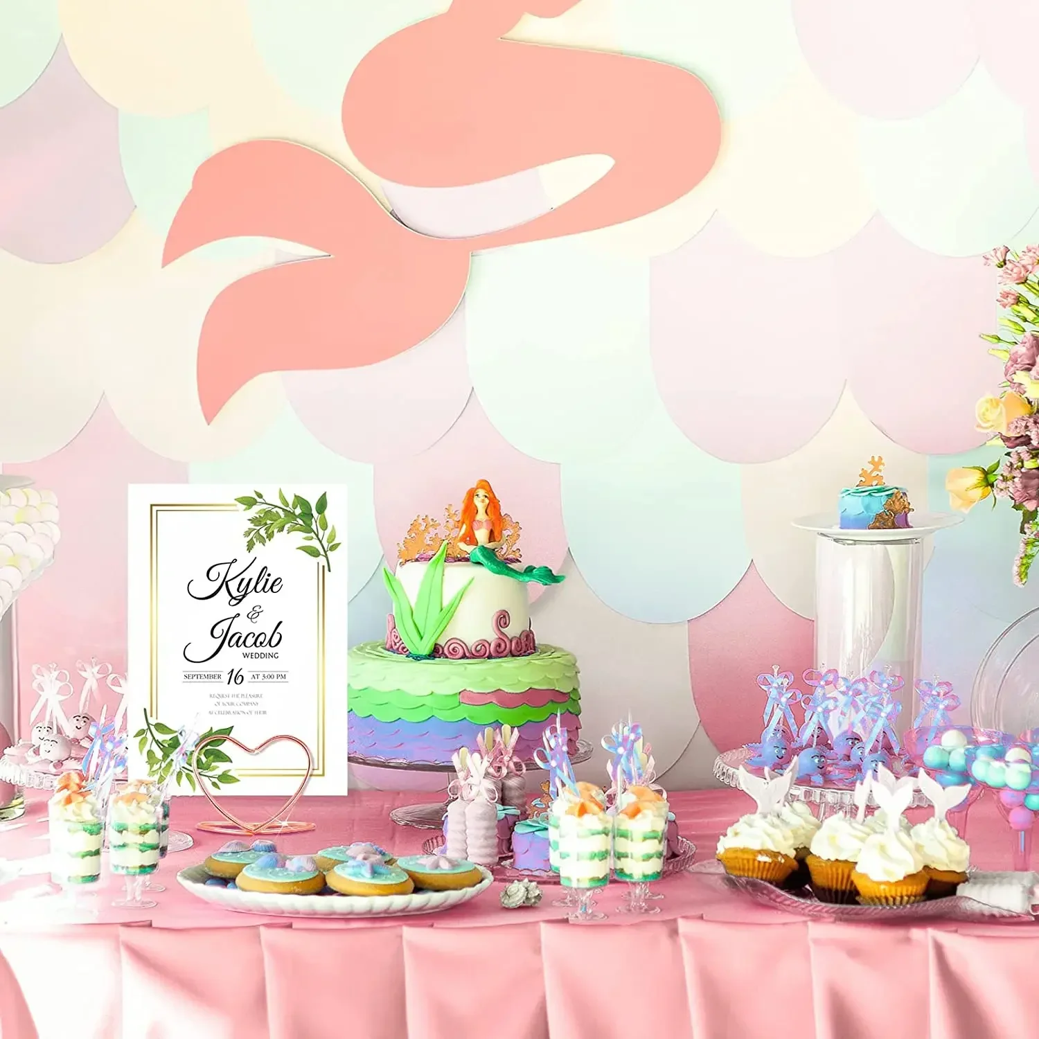 Металлический держатель для фотографий в форме сердца 20 шт.