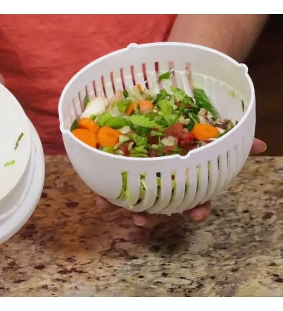 

2021 New Fashion Practical Salad Making Bowl Easy Salad Making Apparatus Plate Kitchen Accessories Quick Salad Chop Free Shippin