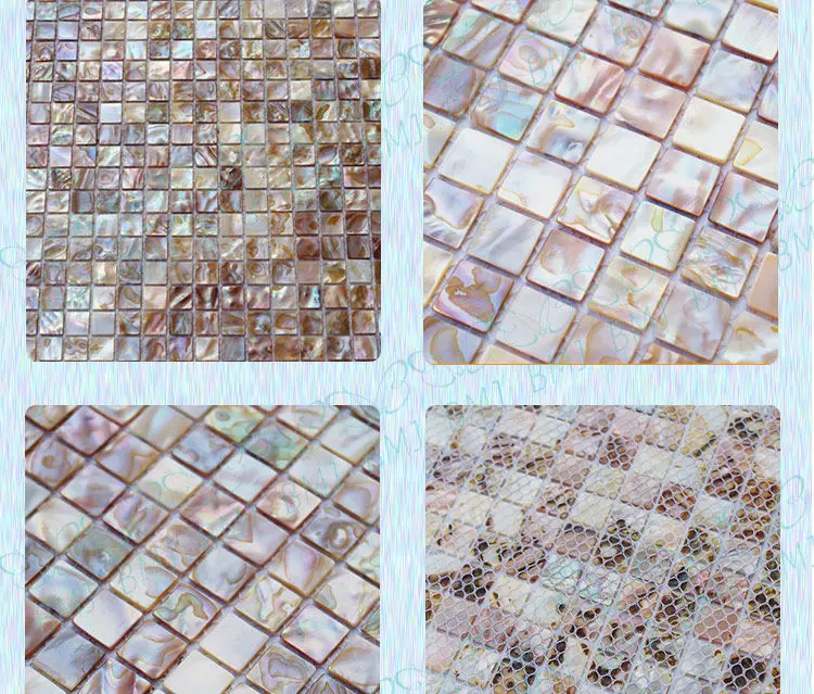 Самоклеящаяся мозаичная настенная плитка из натурального жемчуга 30 х30 см |
