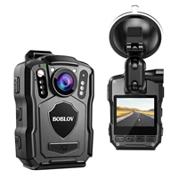 boblov m5 police body camera gps 1440p body mounted cam 128g 4200mah battery ip67 night vision law enforcement car suction mount