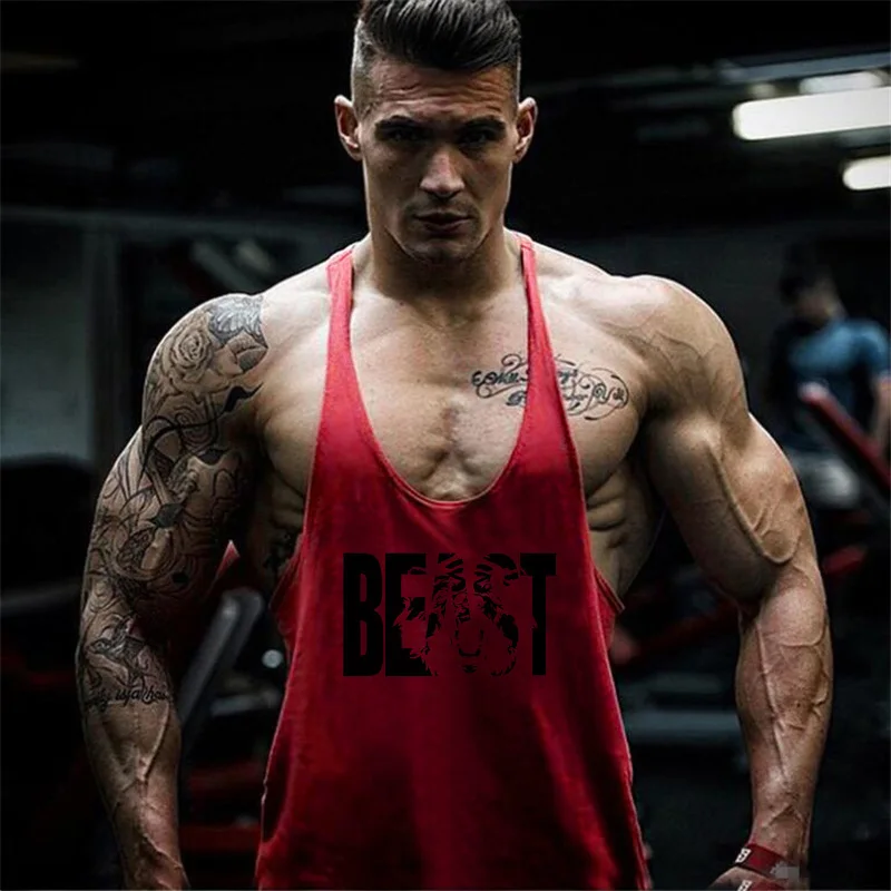 2020 Cotton Gyms Tank Tops Men Sleeveless Tanktops For Boys Bodybuilding Clothing Undershirt Fitness Stringer Vest