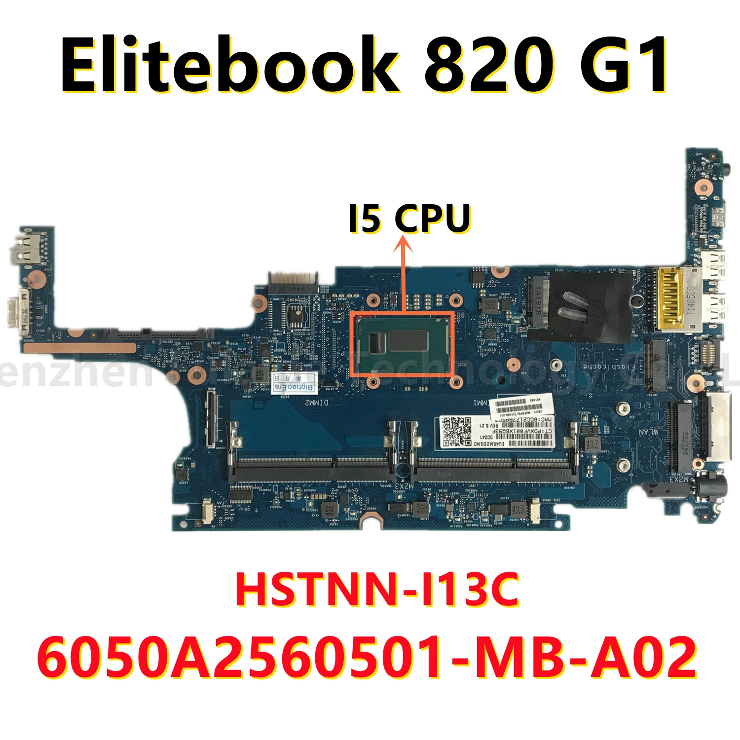 6050A2560501-MB-A02 HSTNN-I13C  HP Elitebook 820 G1       i5 731066-001 730558-001 802497-601  