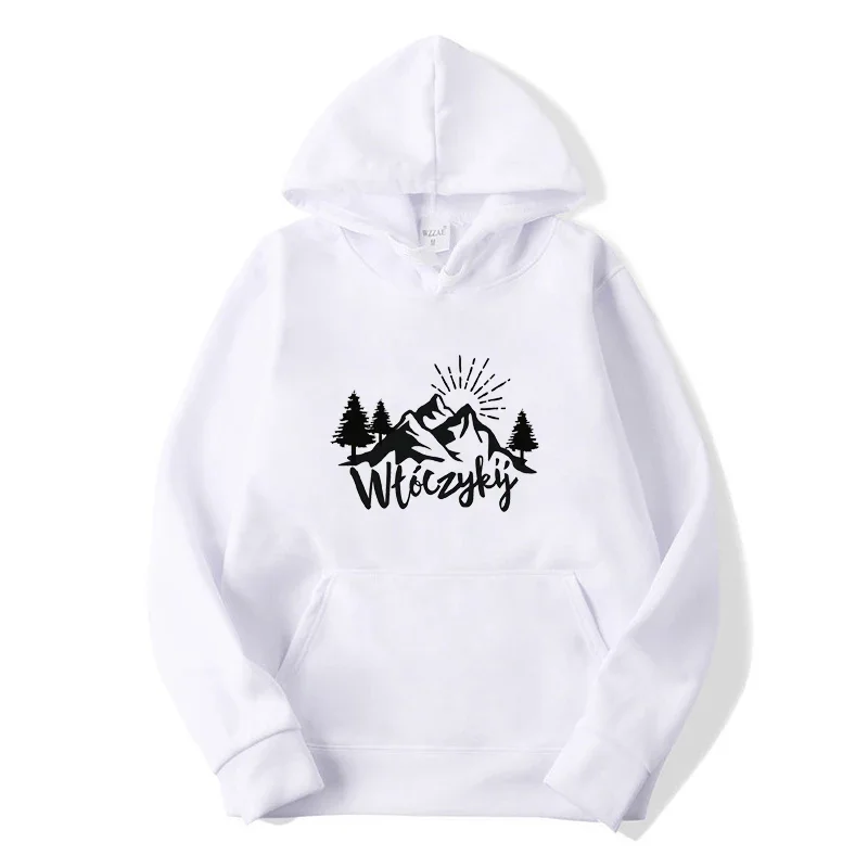 Толстовка с капюшоном и длинным рукавом принтом