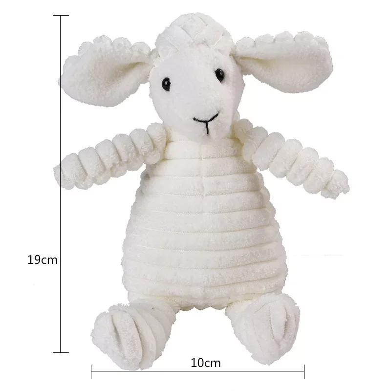 

Corduroy Dog Toys for Small Large Dogs Animal Plush Dog Squeaky Toy Puppy Chew Toys Bite Resistant Pet Toy For Dogs Squeaker