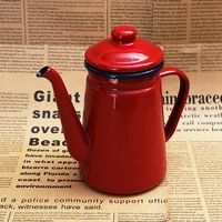 1 1l turkish coffee pot maker enamel pot pour over milk water jug pitcher barista teapot ice kettle gas stove induction cooker