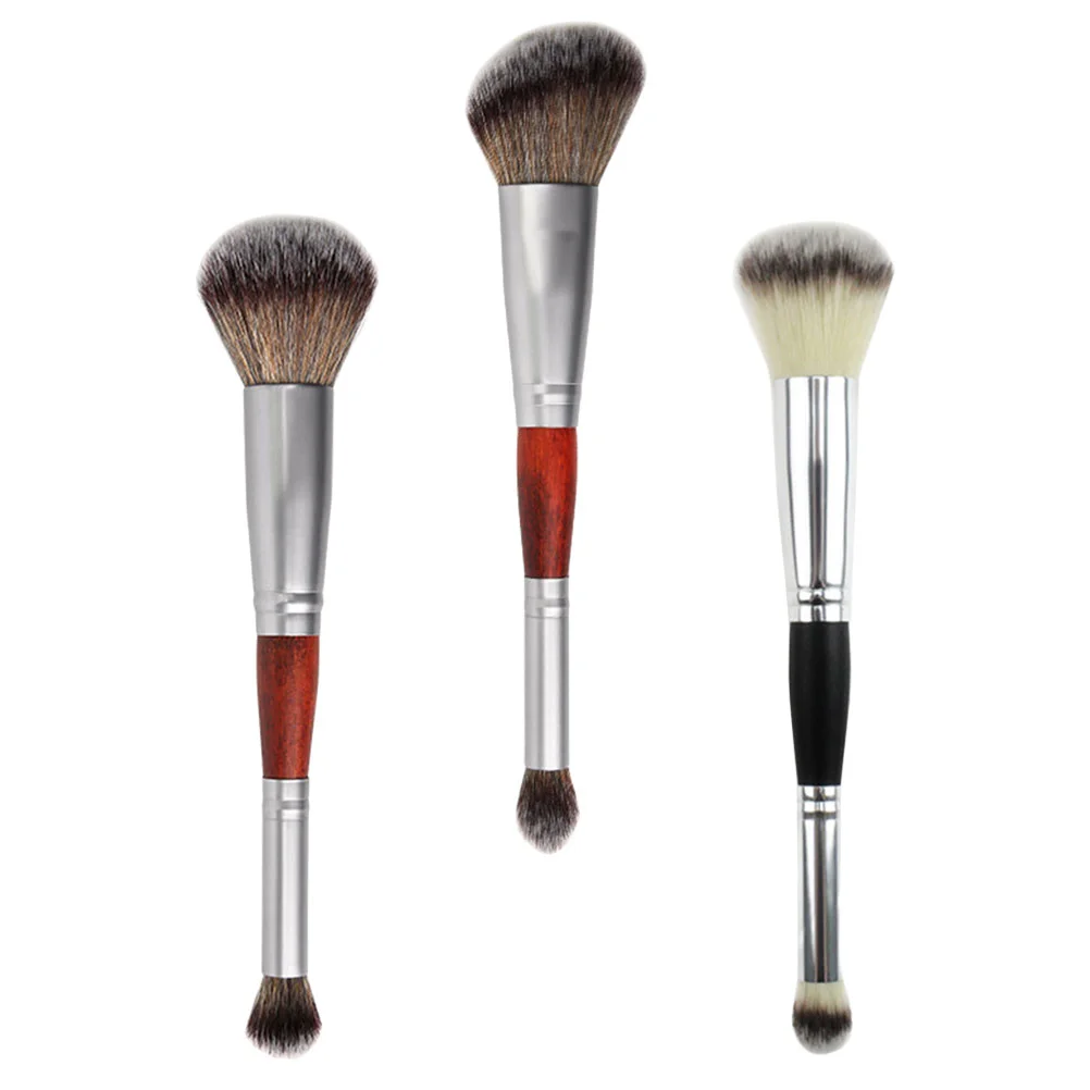 

Brush Eyeshadow Makeup Brushes Double Woman Head Supplies Stick Female Blush Tool Highlight Accessories Applicator Portable