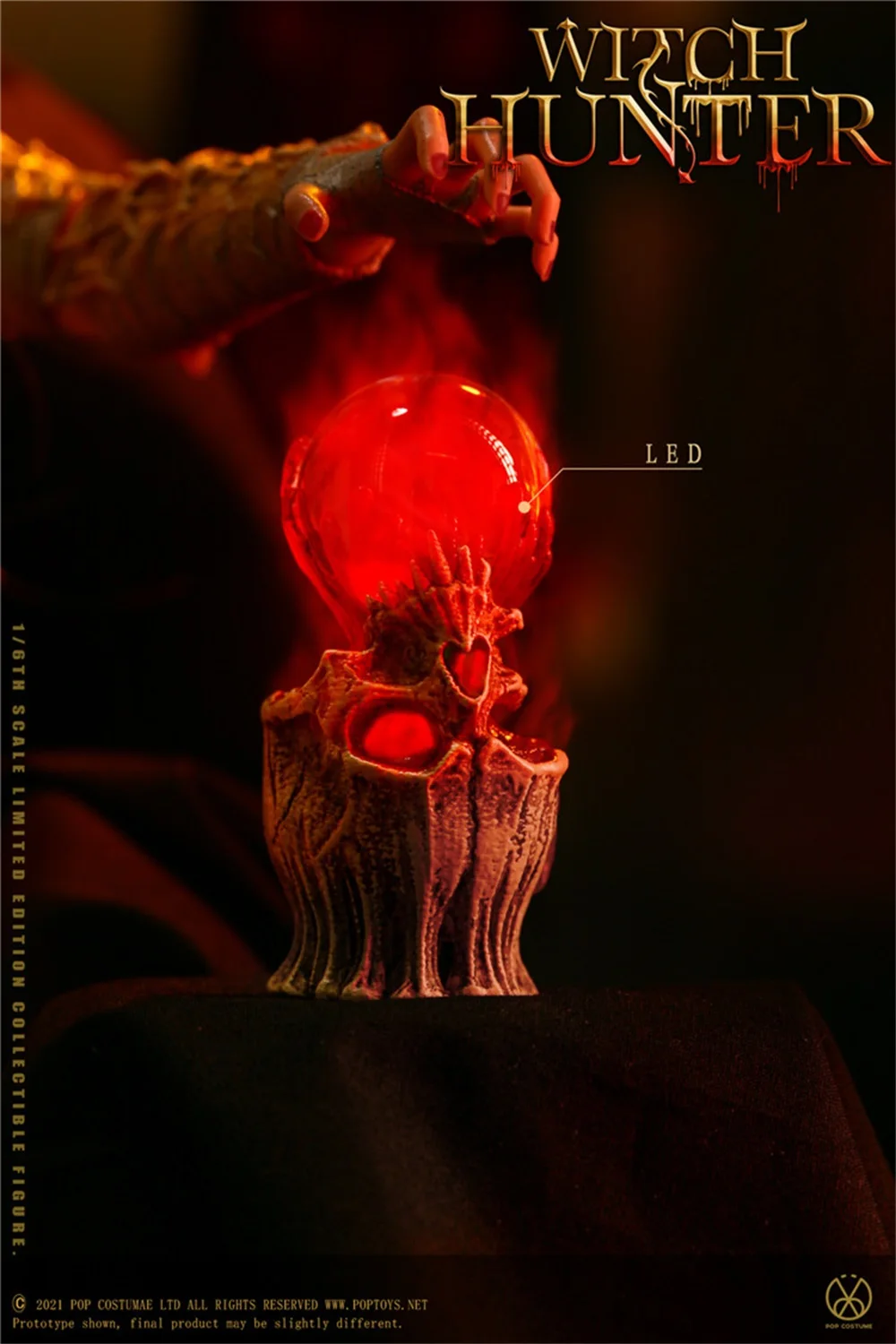 

For Sale 1/6 POPTOYS WH001 WH002 Bloody Shaman Aphaia Witch Hunter Black Version Crystal Ball Skull Bowel Accessories For Doll