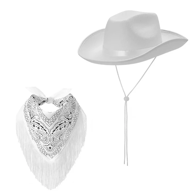 Ковбойская шляпа в стиле вестерн шарф для свадебного душа банданы девочек-ковбой